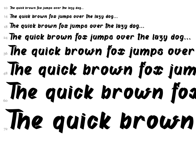 Gatalike font waterfall